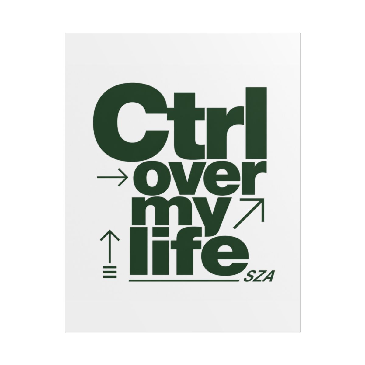 SZA "Ctrl over my life" Poster - alternate angle 1, merchandise