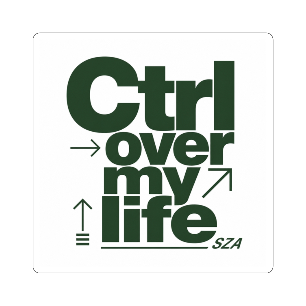 SZA "Ctrl over my life" Sticker - Official Stickers merchandise