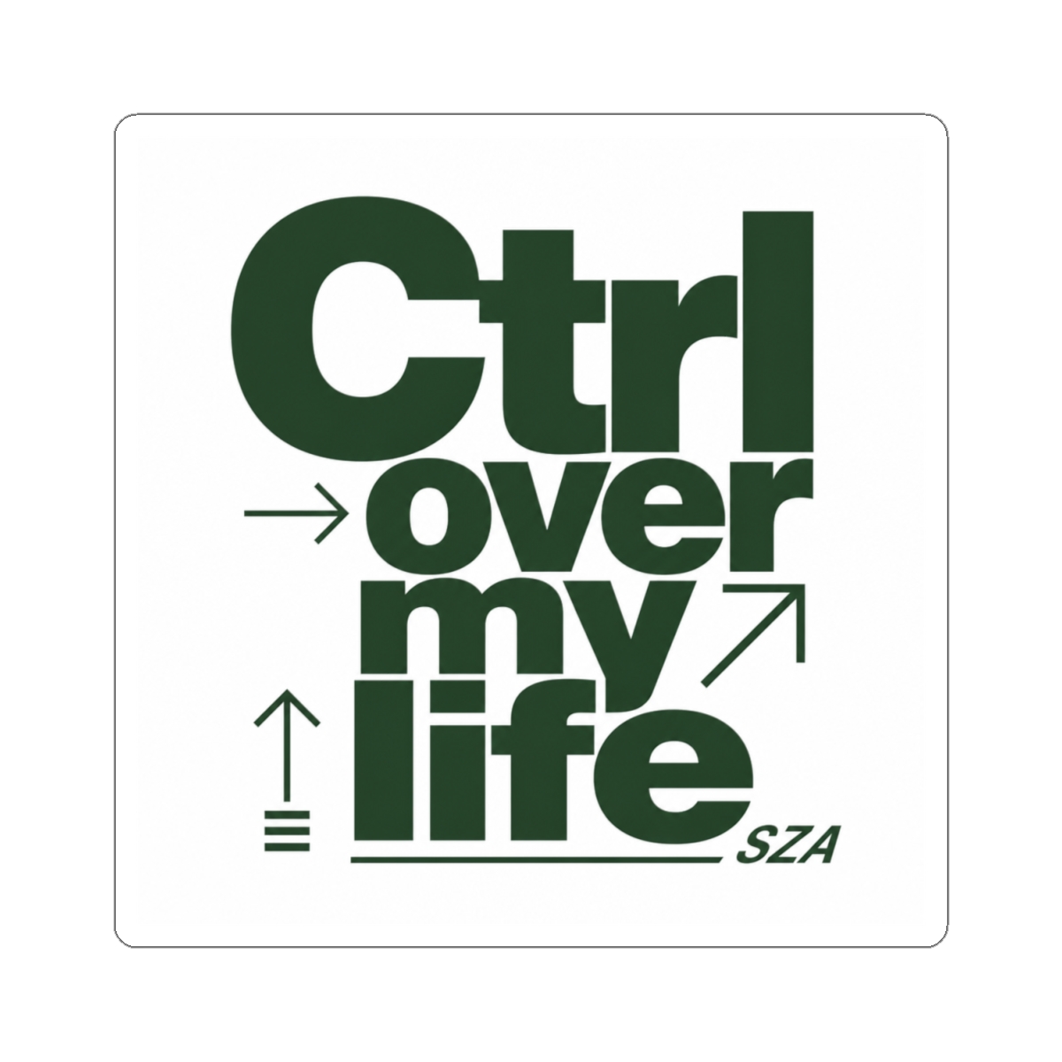 SZA "Ctrl over my life" Sticker - alternate angle 2, merchandise
