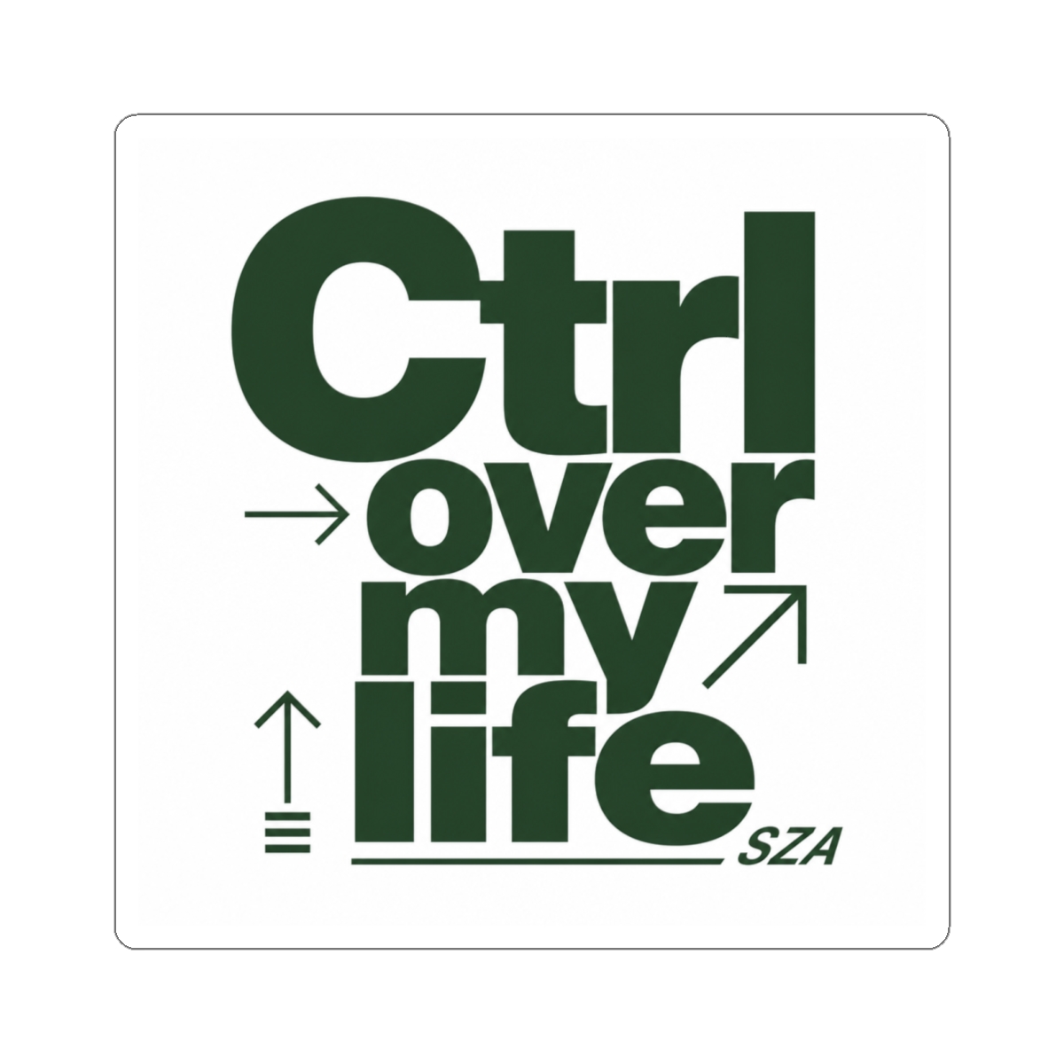 SZA "Ctrl over my life" Sticker - Official Stickers merchandise