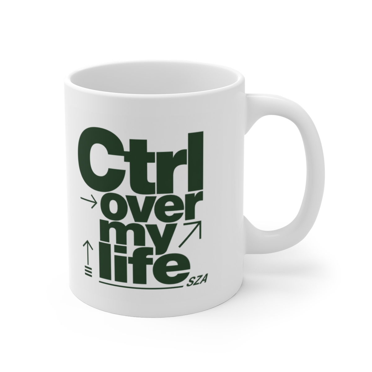 SZA "Ctrl over my life" White Mug
