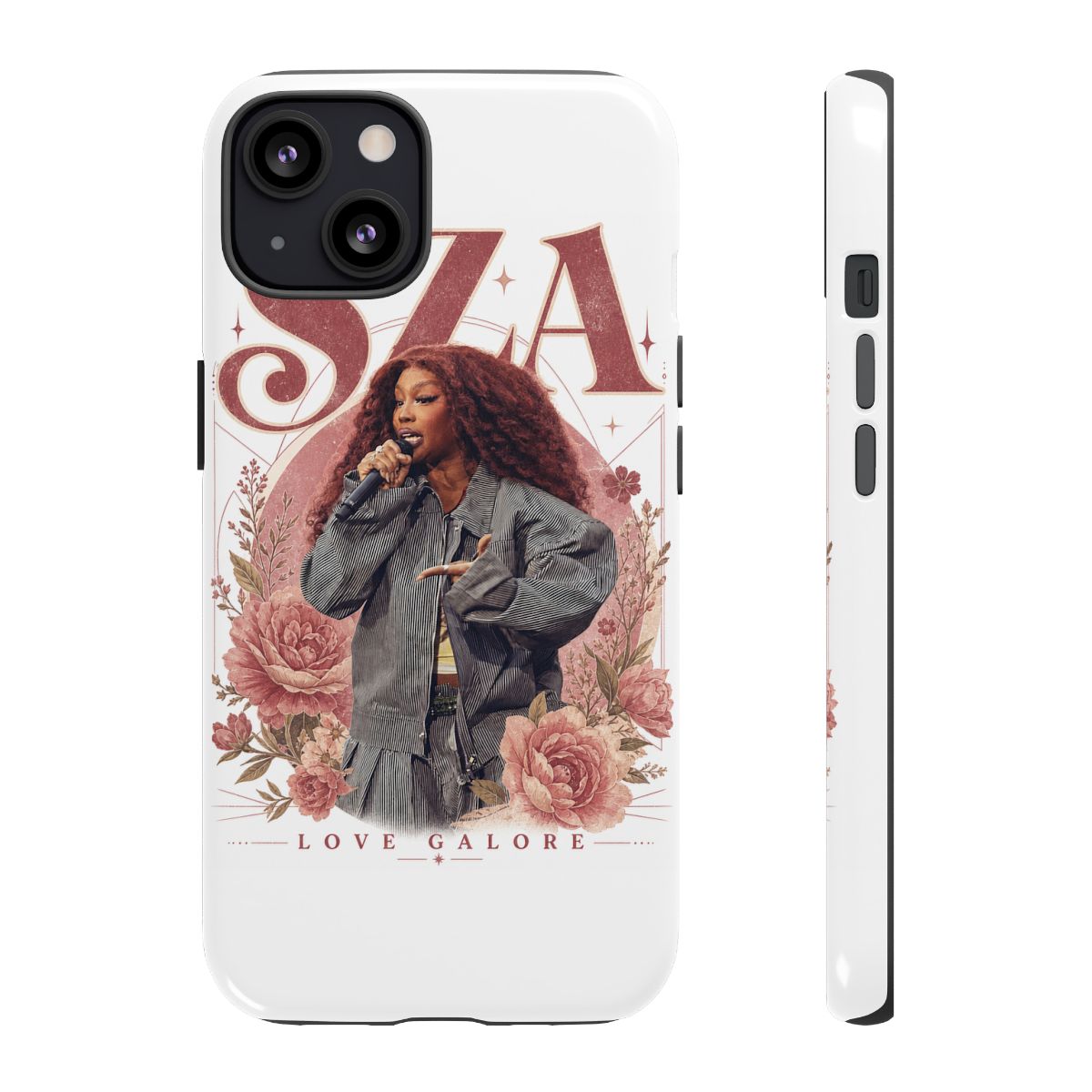 SZA " in a bold, retro serif font at the top. " Phone Case