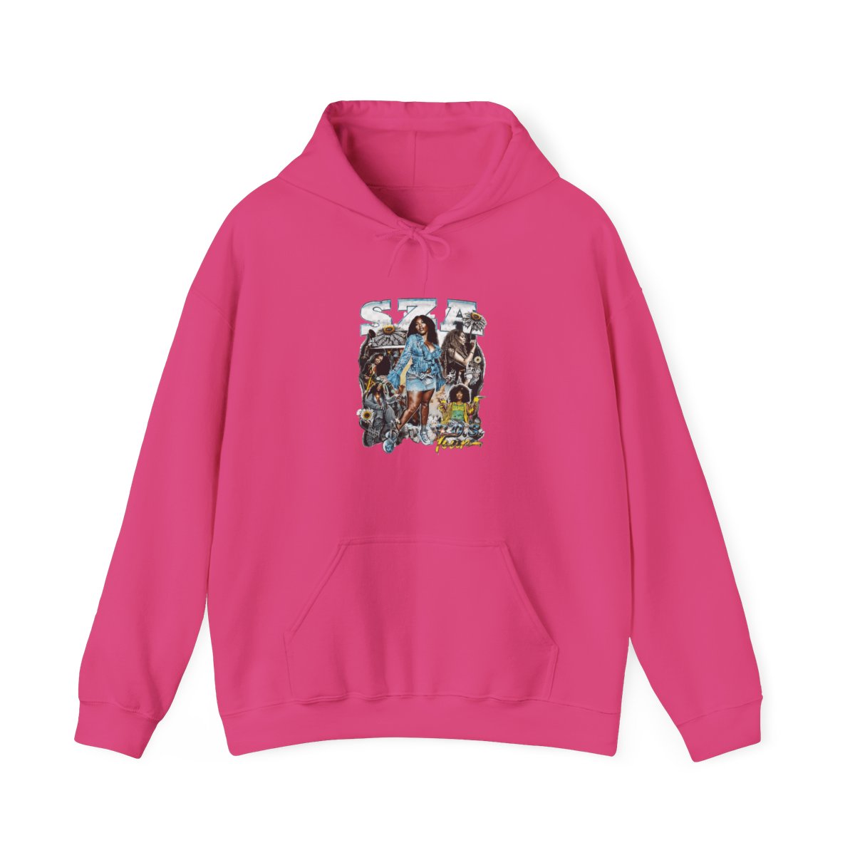 SZA SOS Tour Vintage Bootleg Collage Hoodie - alternate angle 5, merchandise