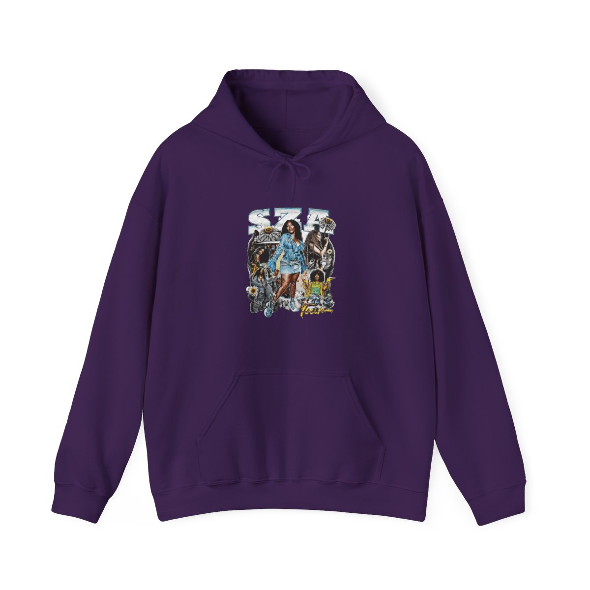 SZA SOS Tour Vintage Bootleg Collage Hoodie - alternate angle 3, merchandise