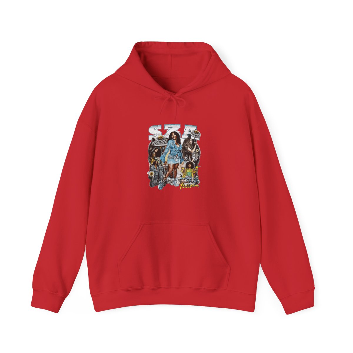 SZA SOS Tour Vintage Bootleg Collage Hoodie - alternate angle 5, merchandise