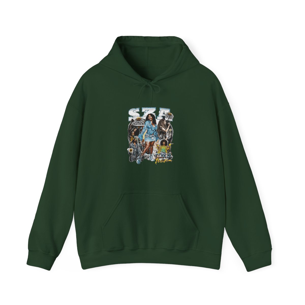 SZA SOS Tour Vintage Bootleg Collage Hoodie - alternate angle 4, merchandise