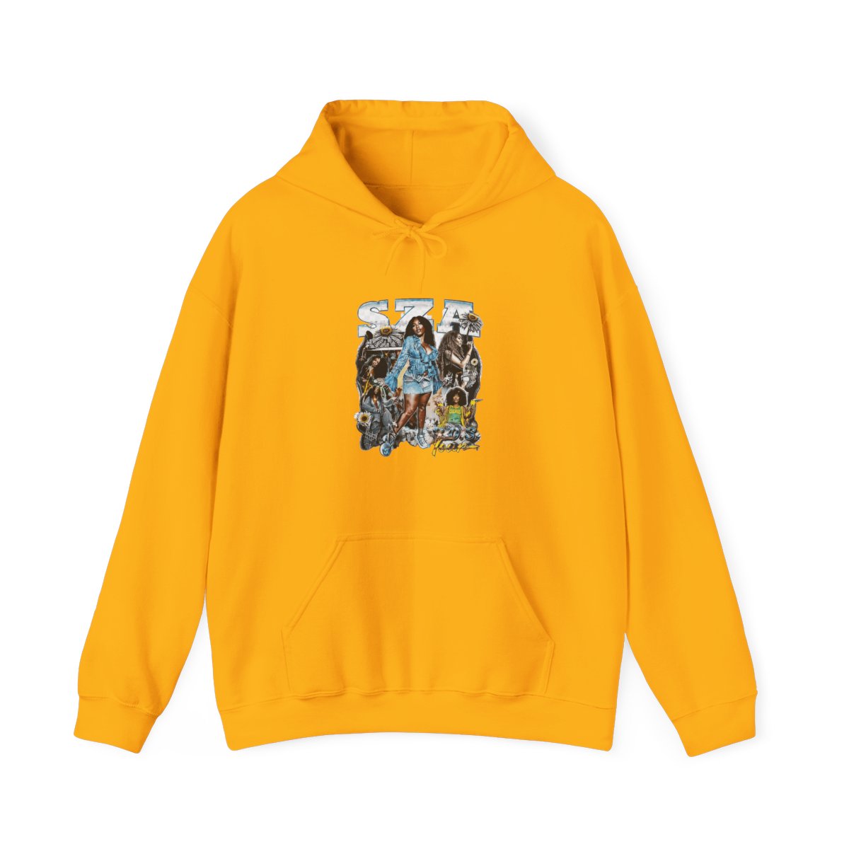 SZA SOS Tour Vintage Bootleg Collage Hoodie - alternate angle 2, merchandise