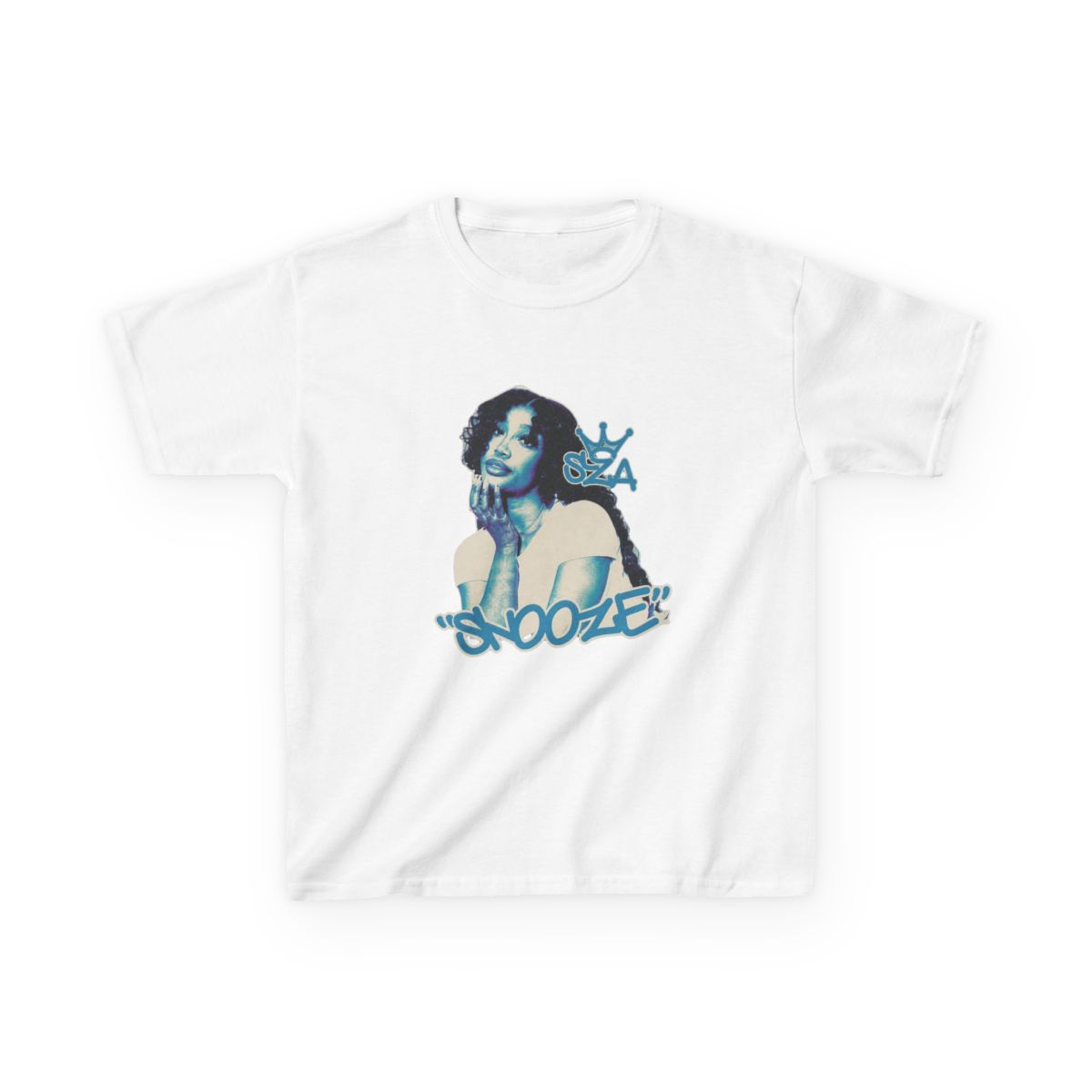 SNOOZE by SZA fan art Kids T-Shirt - alternate angle 2, merchandise