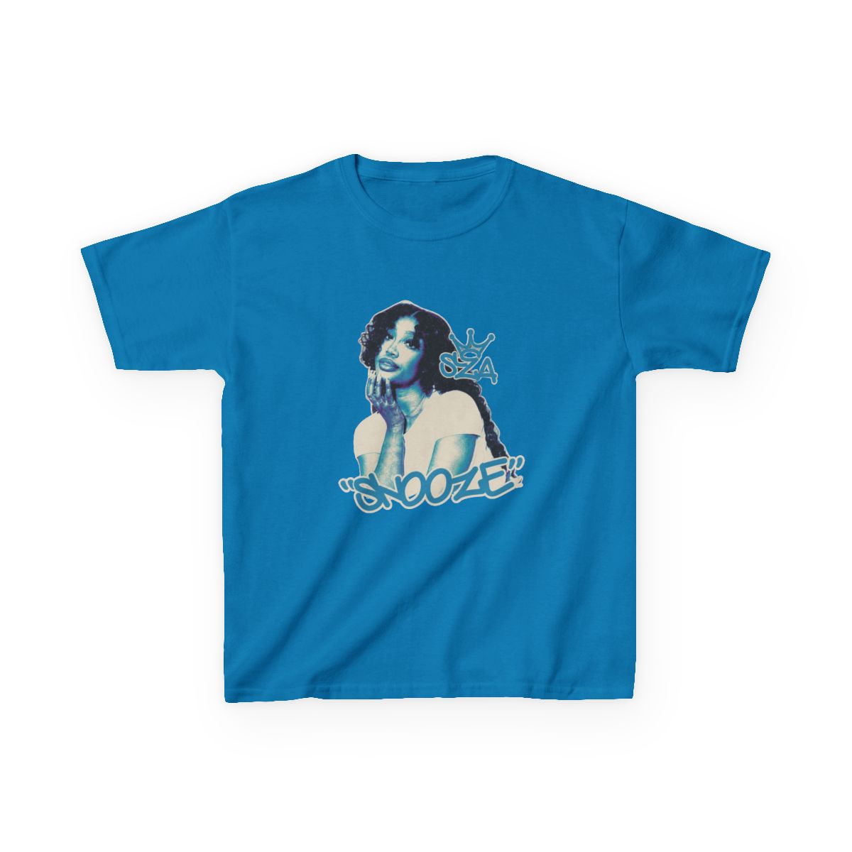 SNOOZE by SZA fan art Kids T-Shirt - alternate angle 5, merchandise