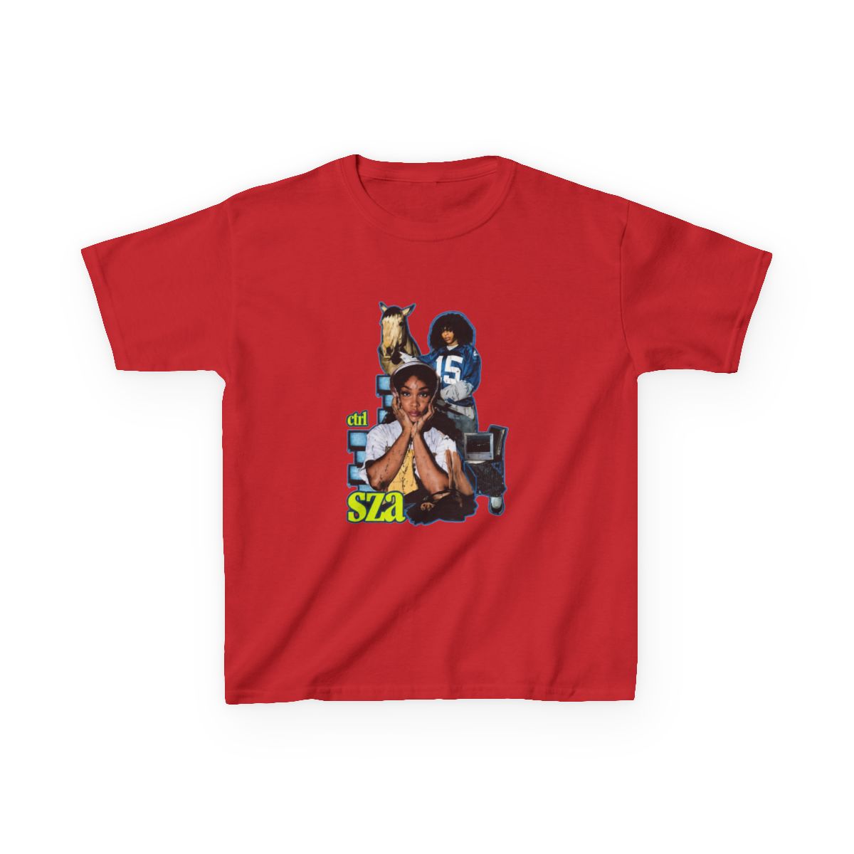SZA Ctrl Album Aesthetic Tribute Kids T-Shirt - alternate angle 4, merchandise