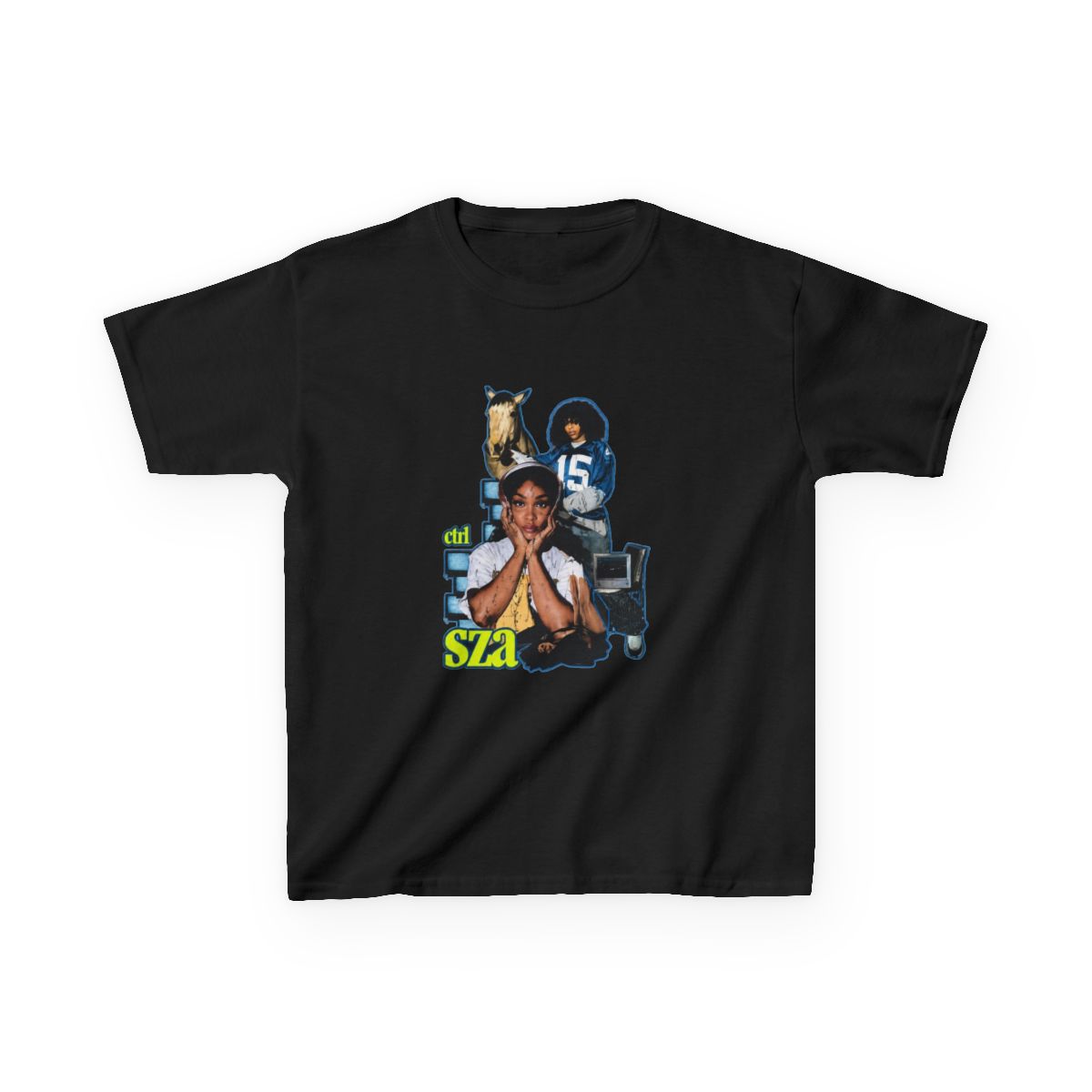 SZA Ctrl Album Aesthetic Tribute Kids T-Shirt - alternate angle 2, merchandise