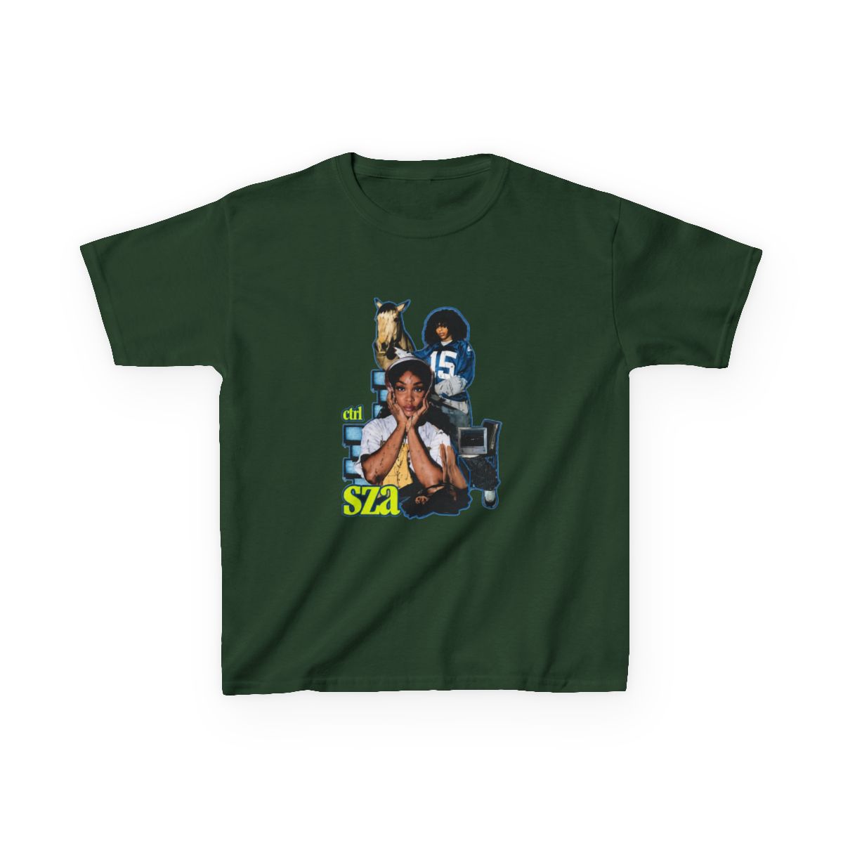 SZA Ctrl Album Aesthetic Tribute Kids T-Shirt - alternate angle 3, merchandise