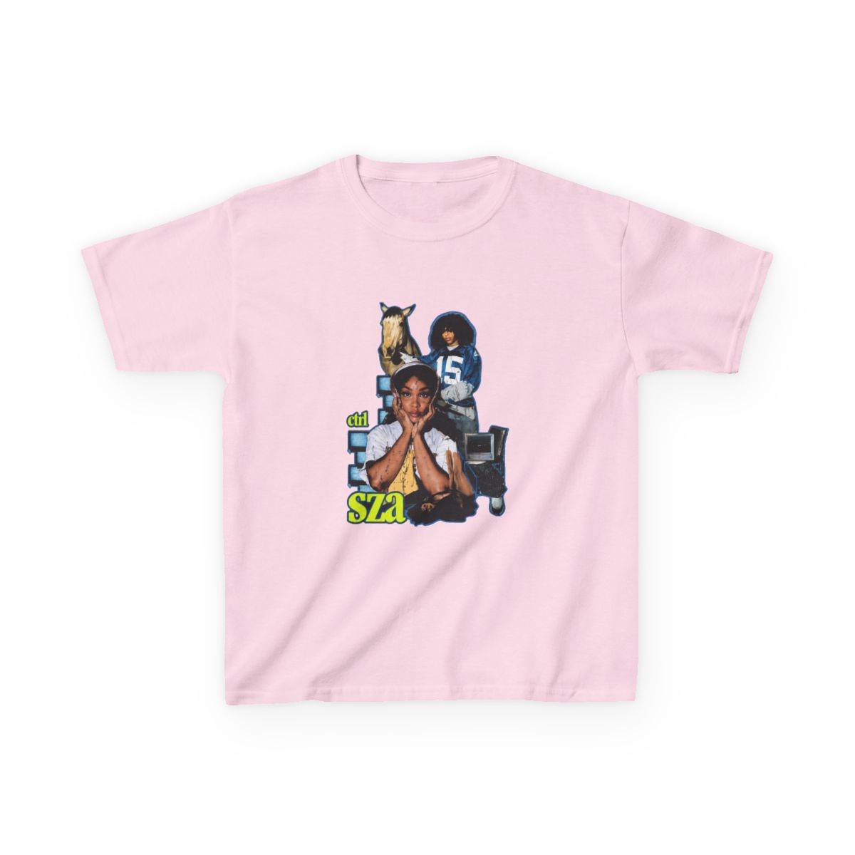 SZA Ctrl Album Aesthetic Tribute Kids T-Shirt - alternate angle 3, merchandise