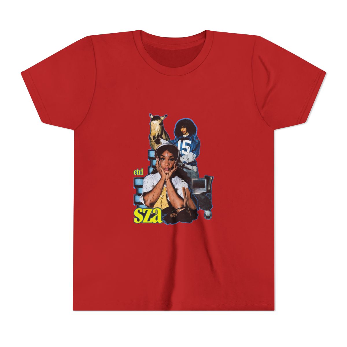 SZA Ctrl Album Aesthetic Tribute Kids T Shirt - alternate angle 5, merchandise