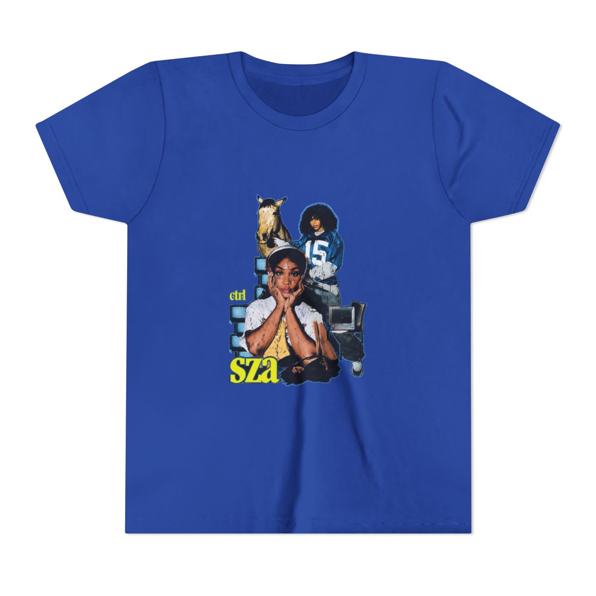 SZA Ctrl Album Aesthetic Tribute Kids T Shirt - alternate angle 3, merchandise