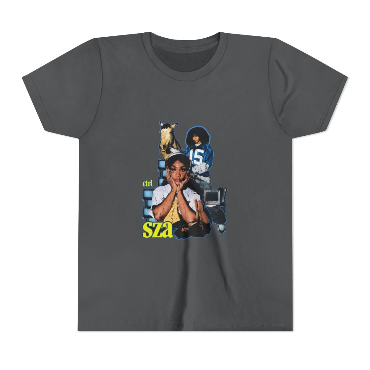 SZA Ctrl Album Aesthetic Tribute Kids T Shirt - alternate angle 4, merchandise