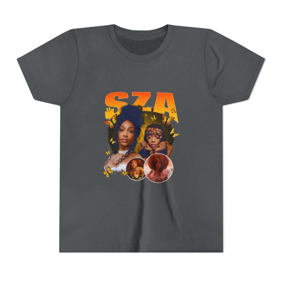 SZA Vintage R&B Collage Kids T Shirt - alternate angle 5, merchandise